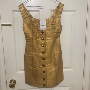 Free people Goldie leather dress
